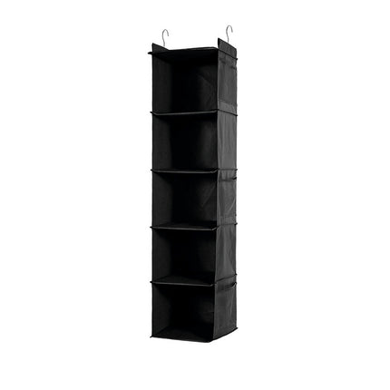 Clothes Storage Bag Foldable Metal Hook Storage Hanging Bag Non-woven Dustproof Multi-layer Wardrobe Clothes Storage Bag