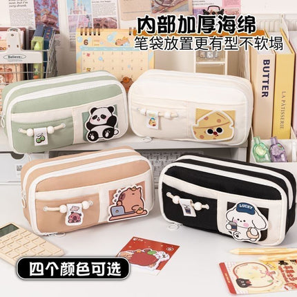 Velcro Puppy Pencil Case High-Looking 2025Ins Stationery Niche New Cute Girls Large-Capacity Stationery Box