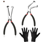 (straight + curved) power-off pliers + pair of gloves