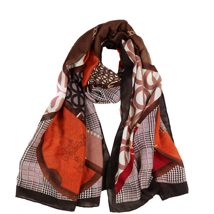 Western style large size sunscreen scarf air conditioning shawl outdoor dual-use women's summer thin neck protection versatile fashion scarf