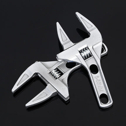 Cross-Border Bathroom Wrench Wholesale Short-Handle Adjustable Wrench Aluminum Alloy Lightweight Large-Opening Adjustable Wrench Mini Wrench