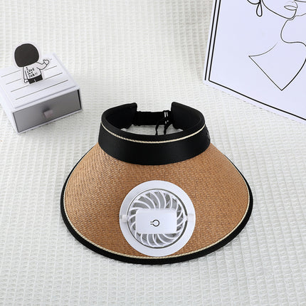 Summer Sun Hat with Fan to Cover Face, Uv Sun Protection Hat, Large Brim Empty Top Hat, Sun Hat for Women, Fashionable Charging Hat