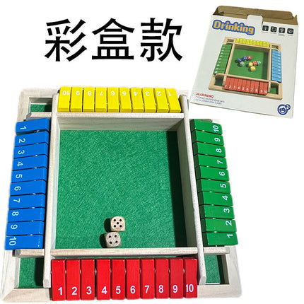 Four-sided Digital Flip Toy Family Parent-child Dice Game Four-person Interactive Party Table Game Drinkers Puzzle