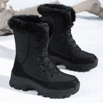 Shoe Factory Wholesale New Winter High-Top Non-Slip Plus Velvet Women's Boots High Boots Women's Snow Boots Fashionable Warm Boots