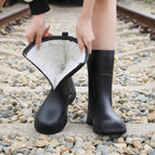 [bound edge style + non-detachable fixed velvet] black - choose 2 sizes larger / 36