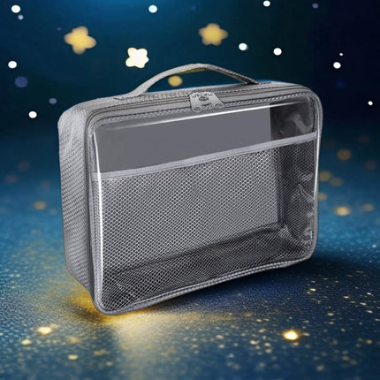 2025 Cross-Border New Product Amazon Factory Direct Sale Pvc Zipper Mesh Storage Bag Set for Travel Storage