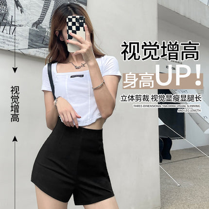Black Shorts for Women Summer 2025 New Style Casual Pants Hot Girl Fashion Korean Version Slimming Hot Pants