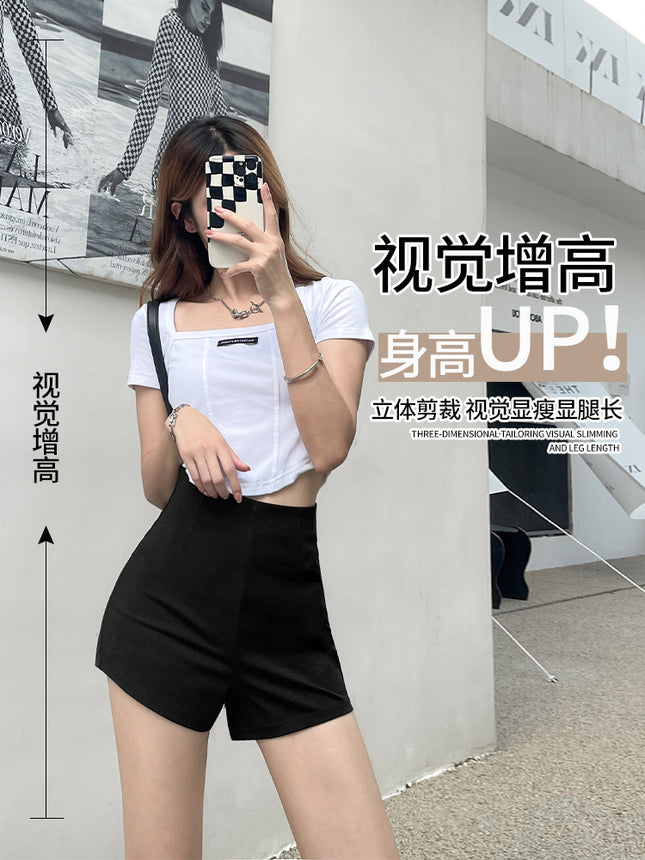 Black Shorts for Women Summer 2025 New Style Casual Pants Hot Girl Fashion Korean Version Slimming Hot Pants