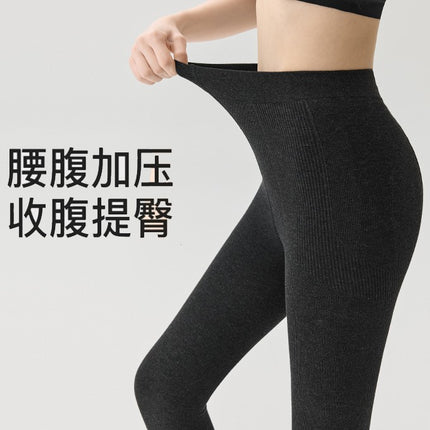 Gray Pantyhose for Women, Spring and Autumn, Gray Series, Fine Stripes, Autumn and Winter Compression Leggings, Butt-Lifting, Can Be Worn Outside, Thickened