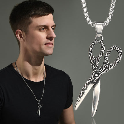 Factory Direct European and American men's titanium steel necklace retro personality cross fashion Men's pendant hip hop cross-border exclusive