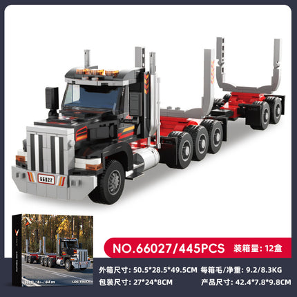 Cross-border engineering series truck city bus transport vehicle combined with small particle building blocks children's educational enlightenment toys