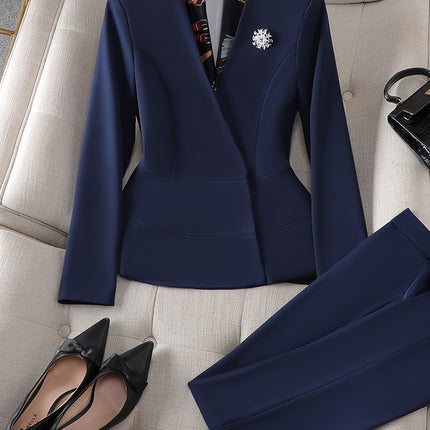 Cross-Border Fashion Professional Women's Skirt, Elegant Goddess Style Suit, Spring and Summer Style Suit, Beauty Salon Front Desk Work Uniform