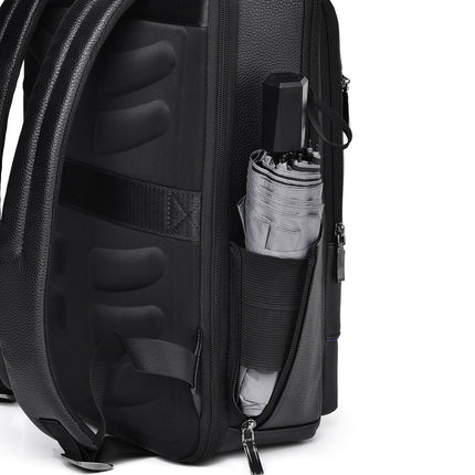 Men's Backpack Simple Cross-Border New Business Pu Water-Repellent Laptop Bag Large Capacity Backpack