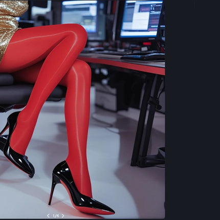 Aurora Oil Shiny Open-Crotch Socks, Popular Aurora Horse Oil Socks, Large Size No-Take-Off Pantyhose for Women, Anti-Snag Pantyhose