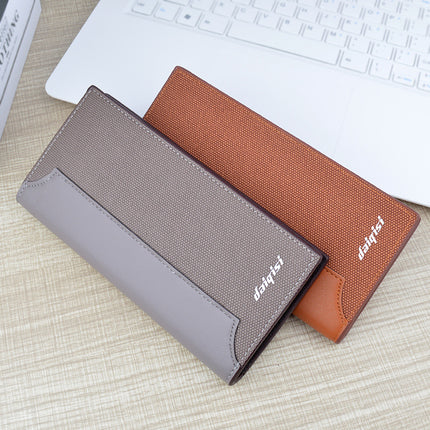 New Wallet Men's Long Wallet Vertical Fashionable Stitching Color Contrast Soft Wallet Multi-card Banknote Clip suit Bag