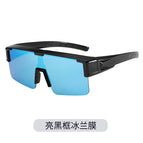 Bright black frame ice blue film