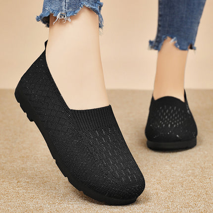 Mom's Shoes, New Summer Style, Mugwort Casual Breathable Women's Shoes, Middle-Aged and Elderly Beijing Cloth Shoes, Soft-Soled Shoes That Don'T Tire Your Feet