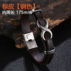 Brown leather [steel color]: 175mm [inner circumference]]