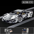 1:14 electroplated silver lambo supercar [remote control lighting + dynamic version]