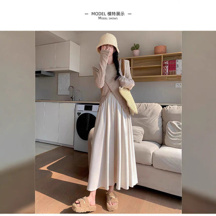 Women's Spring New High-Waisted Loose Lazy Style Casual Skirt, Summer Thin Straight Versatile A-Line Skirt