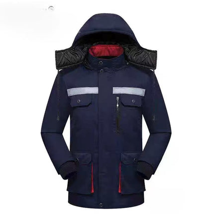 Winter Thickened Cotton-padded Jacket Cotton-padded Jacket Cold-proof Clothing Engineering Clothing Cold Storage Cold-proof Warm-keeping Work Protection Clothing Cotton-padded Jacket Work Clothes Falls