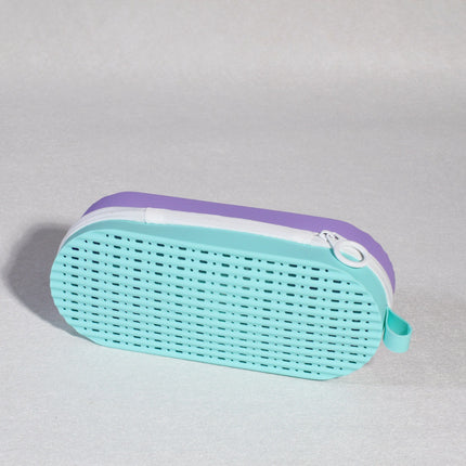 Double-sided breathable large capacity silicone goggles box silicone glasses protective box breathable portable drop-resistant goggles storage bag