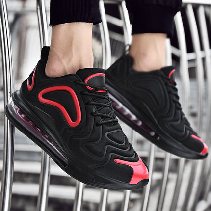 Cross-Border Large Size Casual Sports Couple Shoes Air Cushion Running Shoes Comfortable and Versatile Trendy Popular Mesh Hiking Shoes for Men