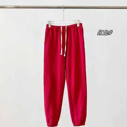 Popular Spring New Dopamine Color Sweatpants Solid Color Versatile Casual Slimming Terry Women's Sports Pants