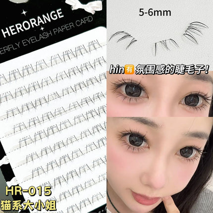 HERORANGE ~ cat big miss lower eyelashes false eyelashes natural hair flu single cluster lazy mother raw eyelashes