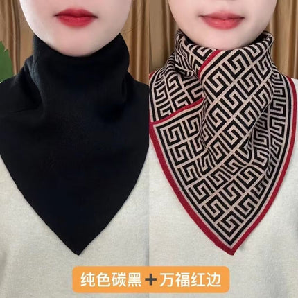 New Style Fashion 2024 Autumn and Winter Neck Protection Neck Korean Style Cold-proof All-match Neck Set Warm Temperament Triangle Scarf