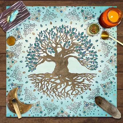 Tree of Life Tarot Card Tablecloth Game Decorative Tablecloth Card Game Push Card Game Ceremony Props Decorative Tablecloth