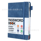 Foreign trade strap password book-sapphire blue
