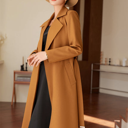 British Style creamy-white Coat Coat Women's High-end Spring and Autumn 2023 New Fashionable All-match Long Suit Coat