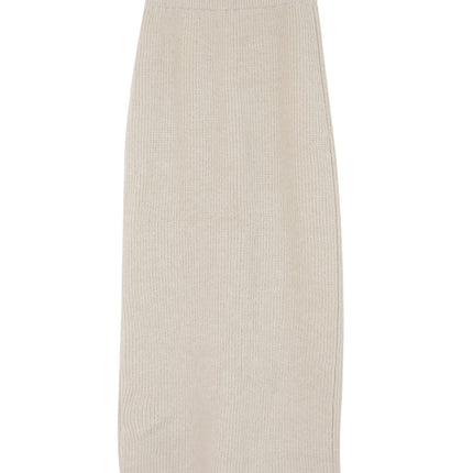 Foreign trade cross-border Europe and the United States Amazon source manufacturers knitted suit round neck vest half-length skirt slit leisure