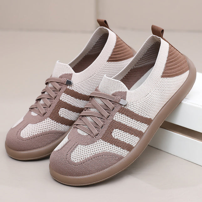 Women's Summer New Style German Training Shoes, Fly-Knit Slip-On Shoes, Shallow Breathable Slip-On Shoes, Versatile Casual Women's Shoes