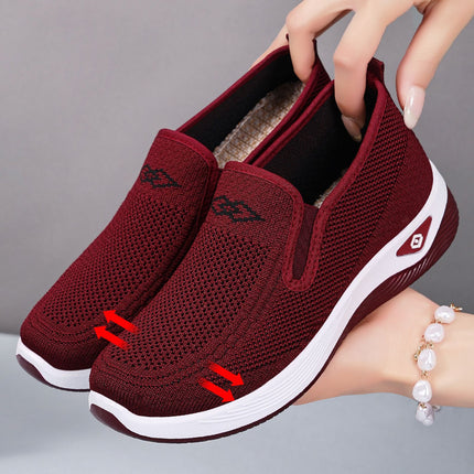 Women's Shoes 2026 Spring New Style Old Beijing Cloth Shoes Cross-Border Women's Shoes Middle-Aged and Elderly Mother's Shoes Slip-On Flat Shoes