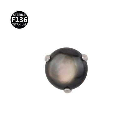 F136 titanium alloy 3.5mm natural stone 0.9 tooth puncture jewelry internal thread lip nail earring factory in stock wholesale