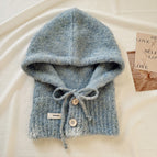 Balaclava curly hair blue
