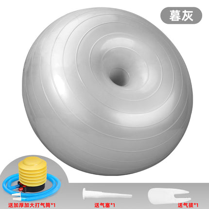 New Thickened Explosion-proof Apple Ball Household Environmentally Friendly Donut Yoga Ball Girls' Fitness Body Inflatable Apple Ball