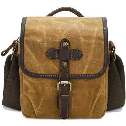 Cross-Border Canvas Shoulder Camera Bag Slr Digital Bag Photography Bag Outing Casual Lens Bag Wear-Resistant Crossbody Bag