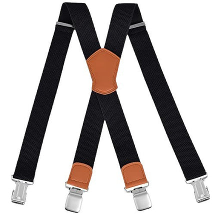 3.8cm Corn Pattern 4-Clip X-Shaped Men's Suspenders for Jeans, Unisex Adjustable Wide Suspenders