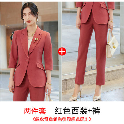 High-end business wear suit suit temperament manager interview business formal wear coat goddess fan professional half sleeve suit