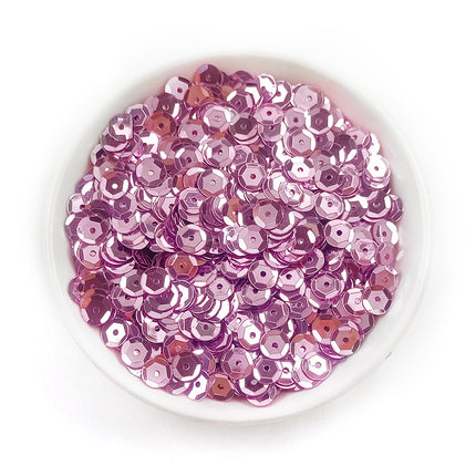 6MM round curved surface hole PVC sequins jewelry accessories concave and convex surface wholesale flat bottom hexagonal sewing clothing beads