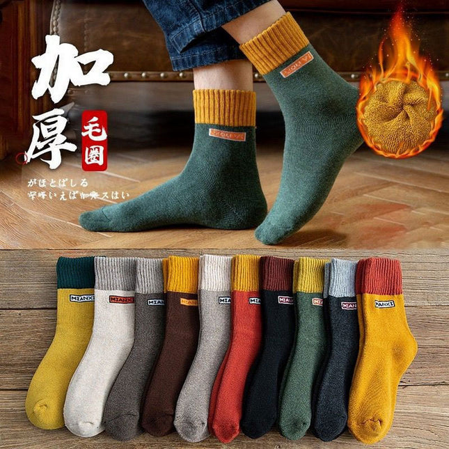 [factory wholesale] winter warm thick socks for men and women couples stockings thickened fleece-lined terry towel socks