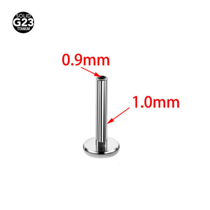F136 titanium alloy 3.5mm natural stone 0.9 tooth puncture jewelry internal thread lip nail earring factory in stock wholesale