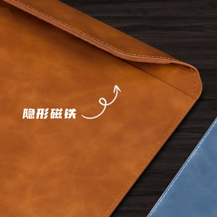 A6 document splint business office meeting leather writing pad manager magnetic folder logo signature board