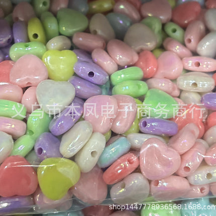 Acrylic light color plated AB colorful diy children beaded material candy AB colorful beads jewelry accessories
