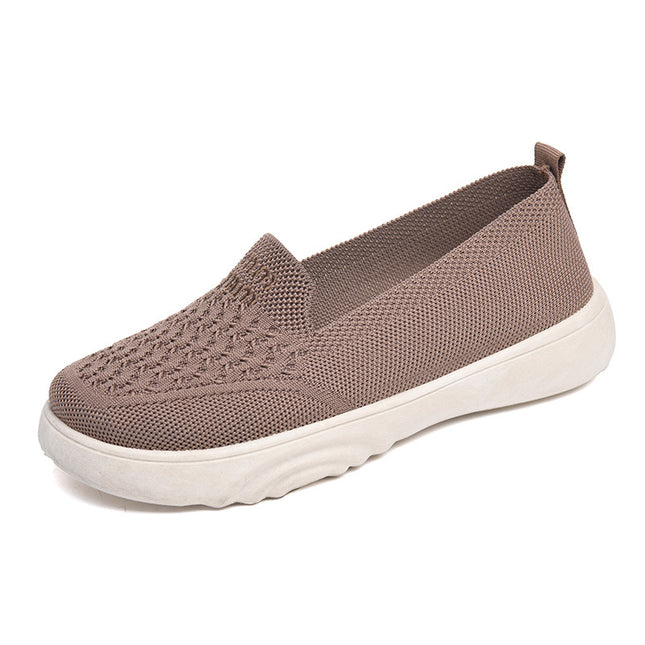 Old Beijing Cloth Shoes Women's Spring New Comfortable Breathable Flat Non-slip Slip-on Shoes Sports and Stepping Casual Shoes