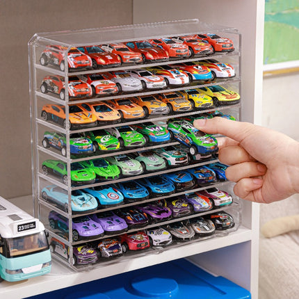 1:64 Alloy Car Storage Box Hot Wheels Domeka Kidsren's Flap Pocket Pants Car Organizer Multi-Layer Display Rack
