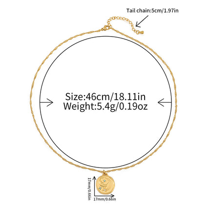 Lishan Versatile Bowknot Accessories Titanium Steel Metal Chain Series Layered Natural Stone Necklace Clavicle Chain for Women